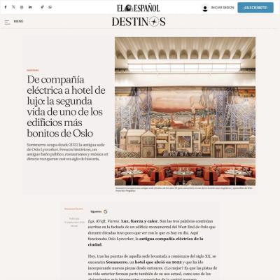 El Español - Sommerro Article in Spanish publication